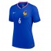 Camisa de Futebol França Eduardo Camavinga #6 Equipamento Principal Mulheres Europeu 2024 Manga Curta